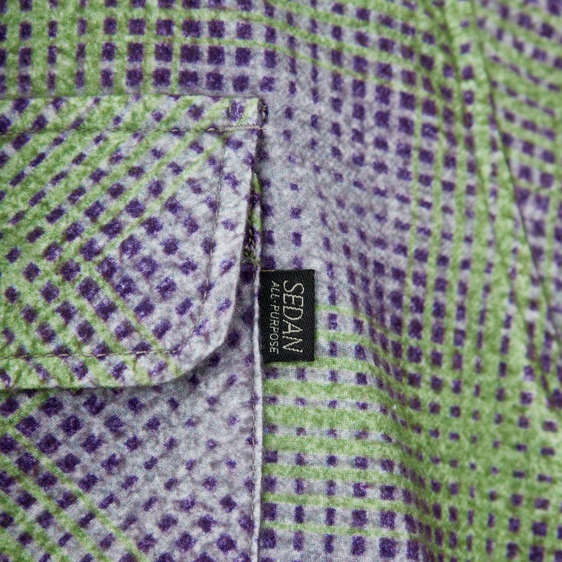 SEDAN ALL-PURPOSE [セダン オールパーパス] プリンテッドプレイドフランネル オープンカラーシャツ [SD25F-SH02] GRN/PPL