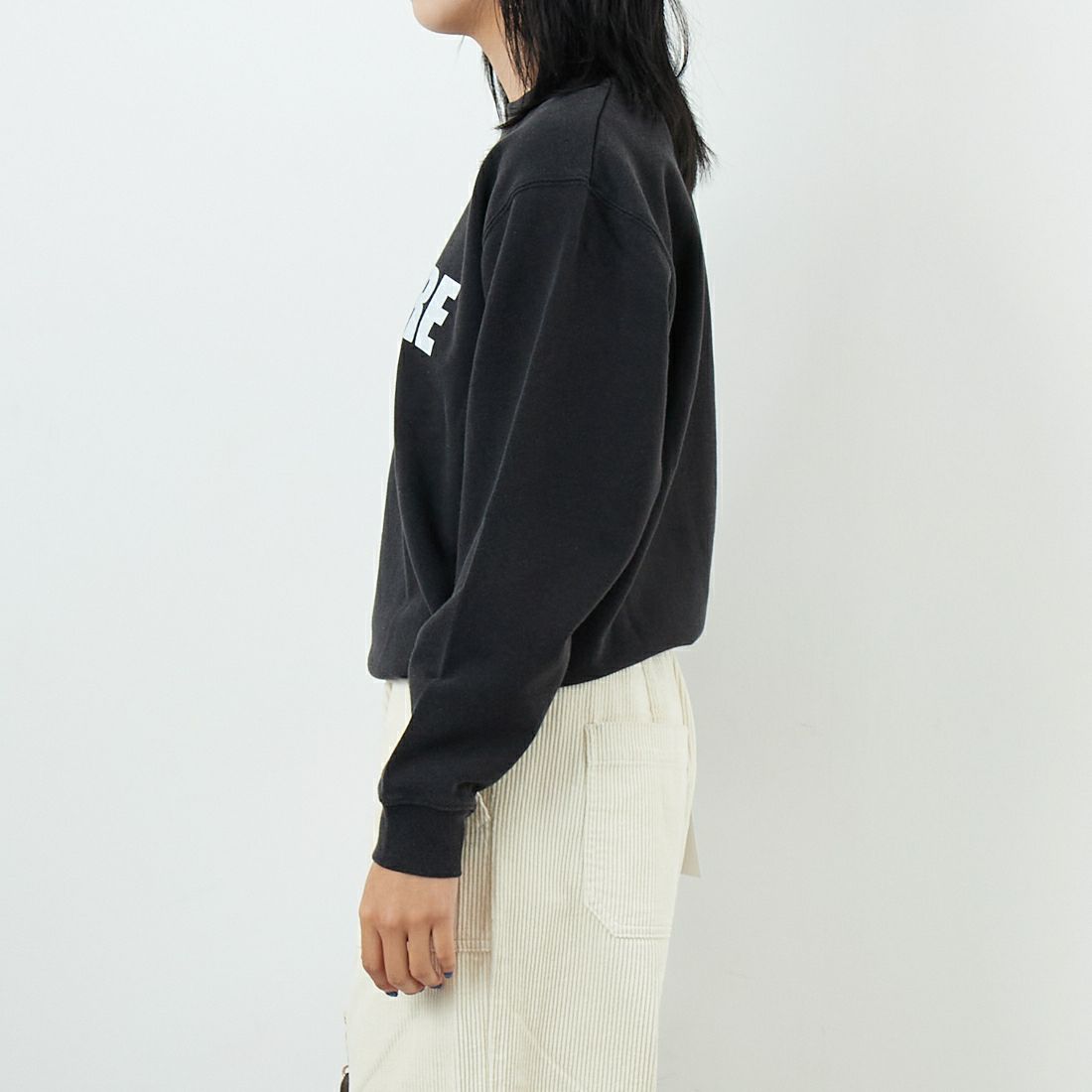 WORN FREE [ウォーン フリー] ジョン・レノン スウェット YOU ARE HERE [WFR-VTG-200003] 09 BLACK &&モデル身長：167cm 着用サイズ：S&&