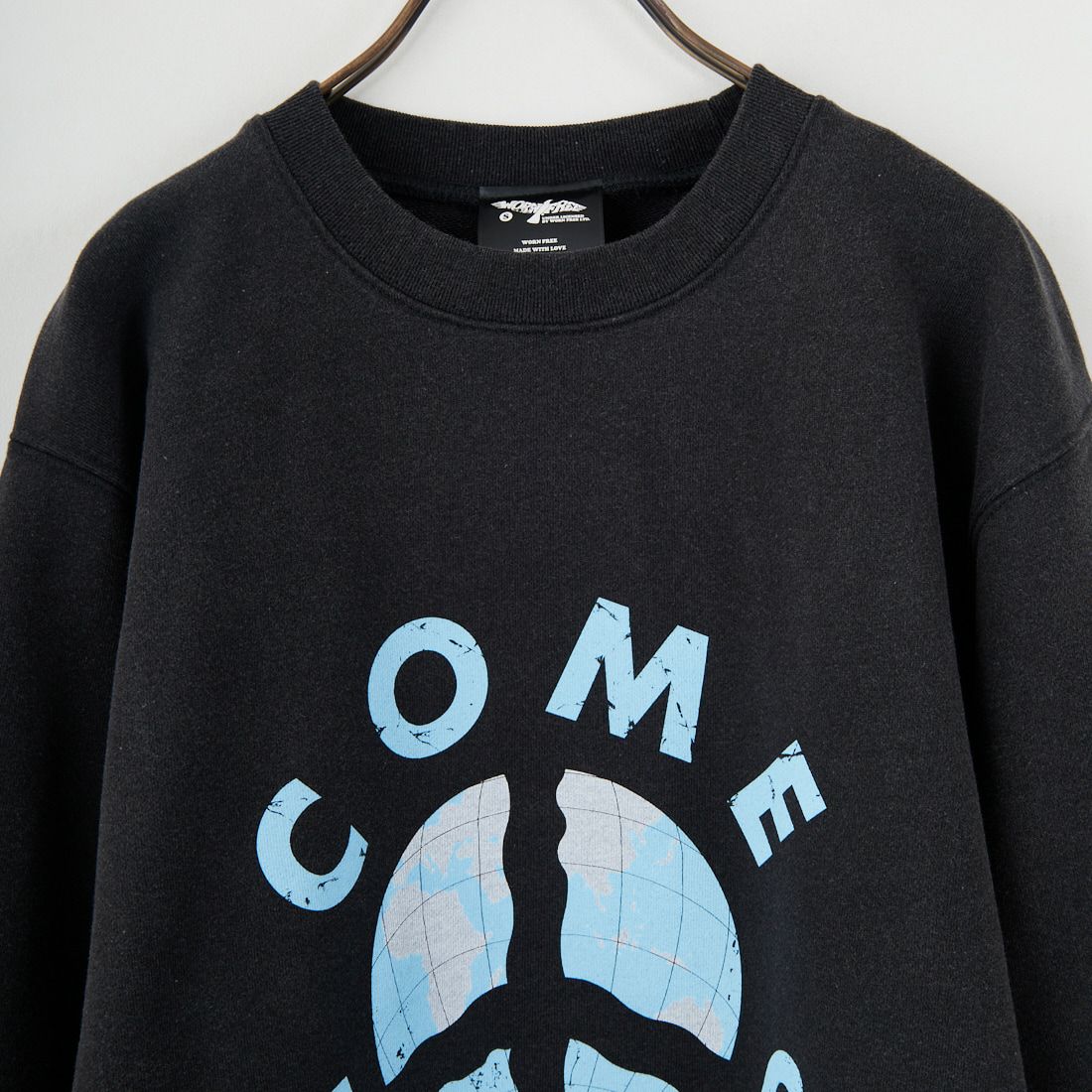WORN FREE [ウォーン フリー] ジョン・レノン スウェット COME TOGETHER [WFR-VTG-200012] 09 BLACK