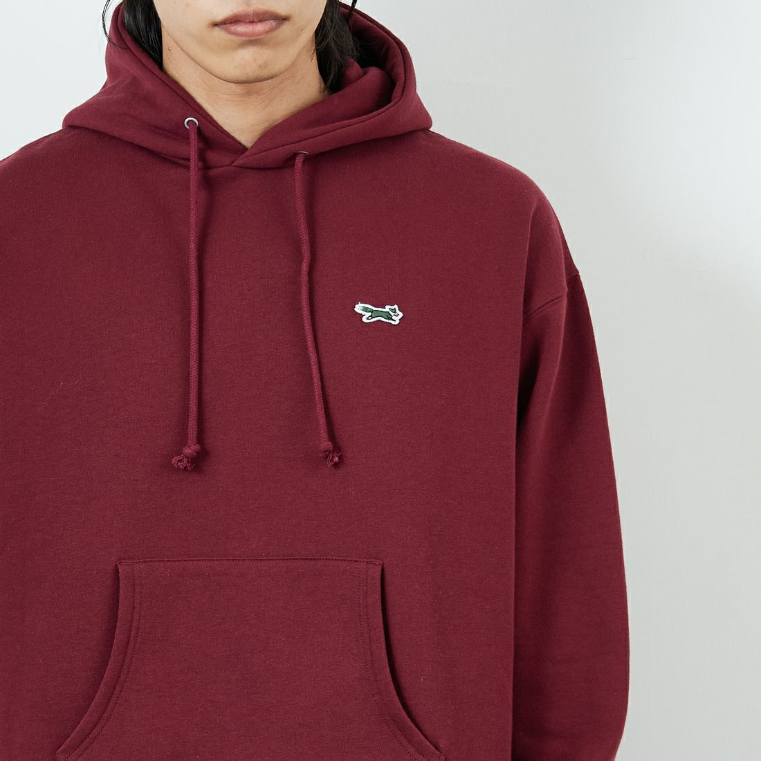 THE FOX [ザフォックス] 別注 スウェットパーカー [JFL25AW-03-JF] WINE &&モデル身長：179cm 着用サイズ：L&&