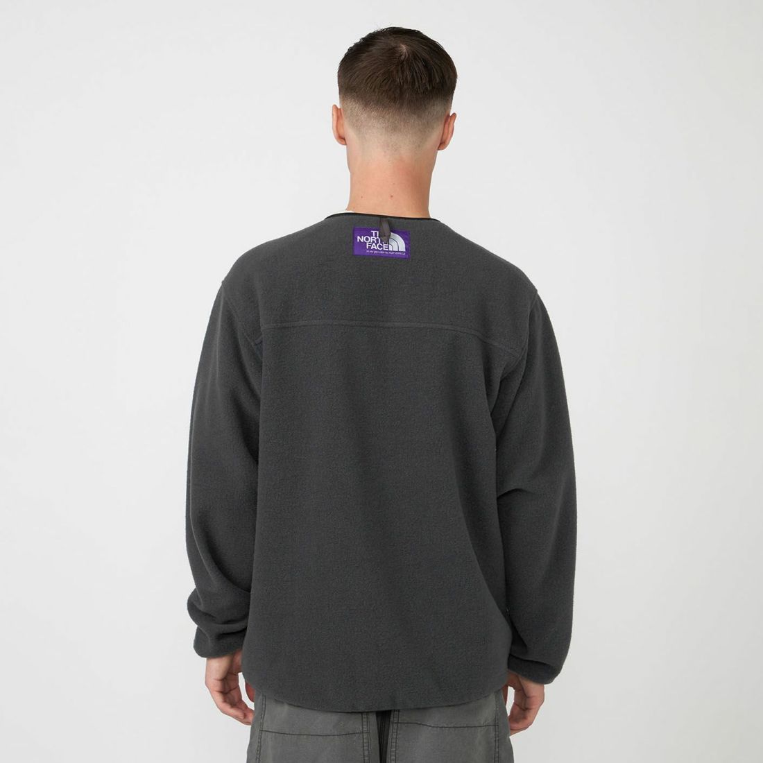 THE NORTH FACE PURPLE LABEL [ザ ノースフェイス パープルレーベル] プラスフリースフィールドカーディガン [N25FA037] AH ASPHALT &&モデル身長：175cm 着用サイズ：M&&
