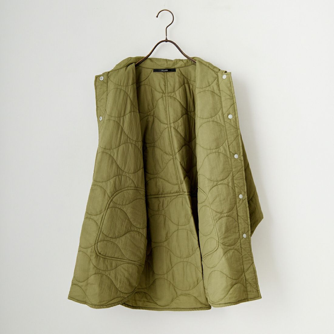 Munich [ミューニック] キルティングシャツアウター [MN252B52] 044 KHK