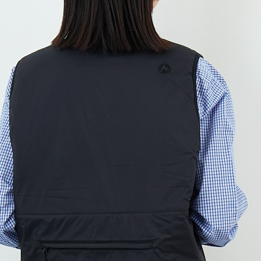 Marmot [マーモット] ライトシェイド インサレーションベスト [MTFW25UVT026] BLACK &&モデル身長：162cm 着用サイズ：S&&