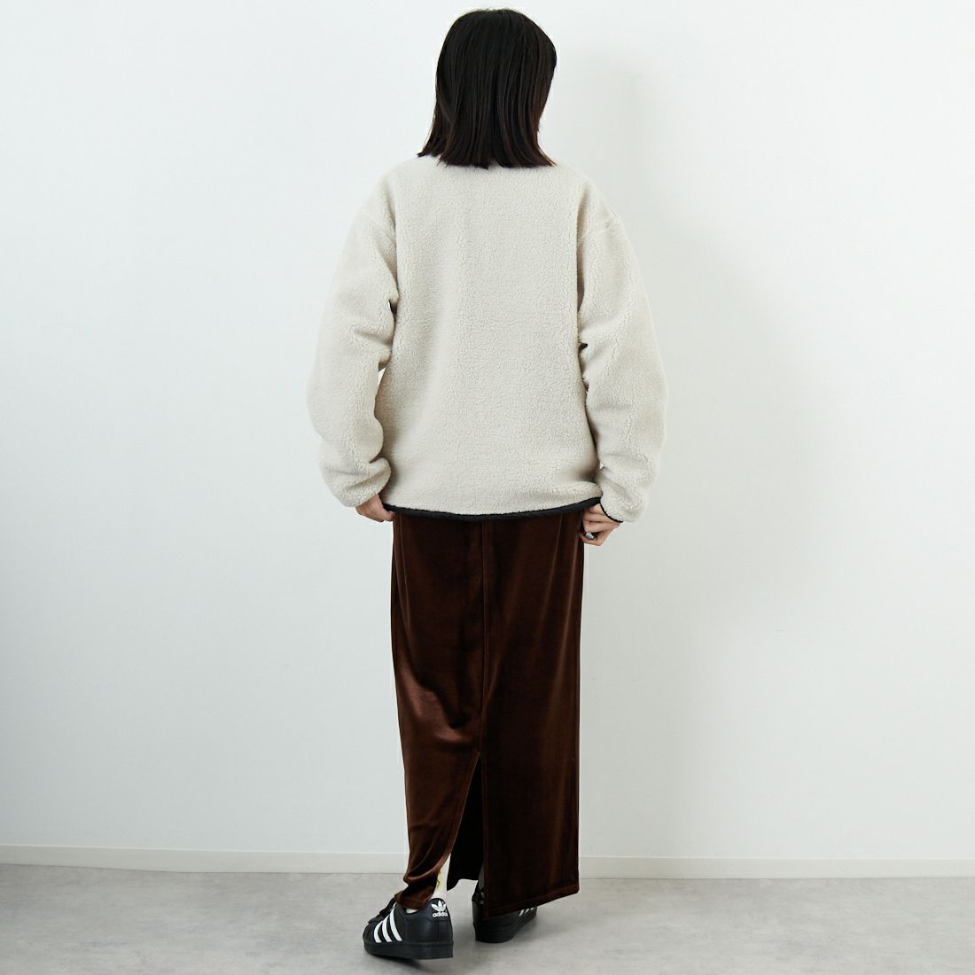 THE NORTH FACE [ザ ノースフェイス] リバーシブル エクストリームパイルフリースジャケット [NP72536] FK &&モデル身長：162cm 着用サイズ：S&&