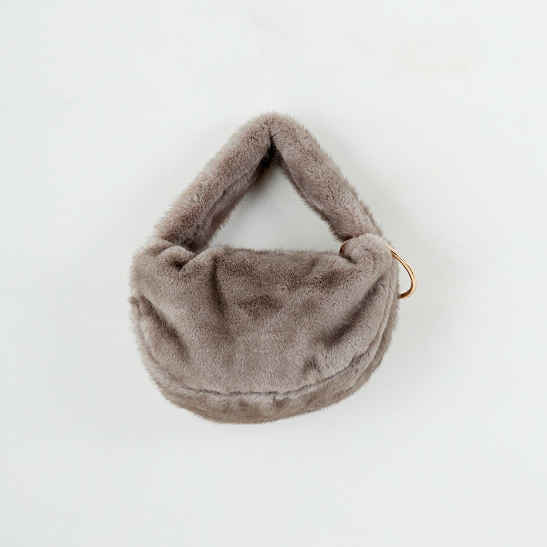 CACHELLIE [カシェリエ] エコファー×メタルリング 2WAYバッグ [C8726] GRAY
