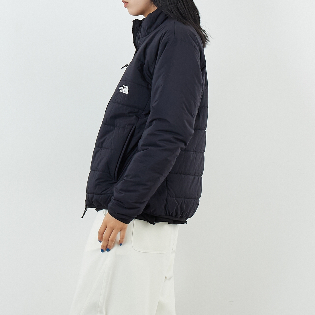 THE NORTH FACE [ザ ノースフェイス] ライトライダージャケット [NYW82554] K &&モデル身長：167cm 着用サイズ：L&&