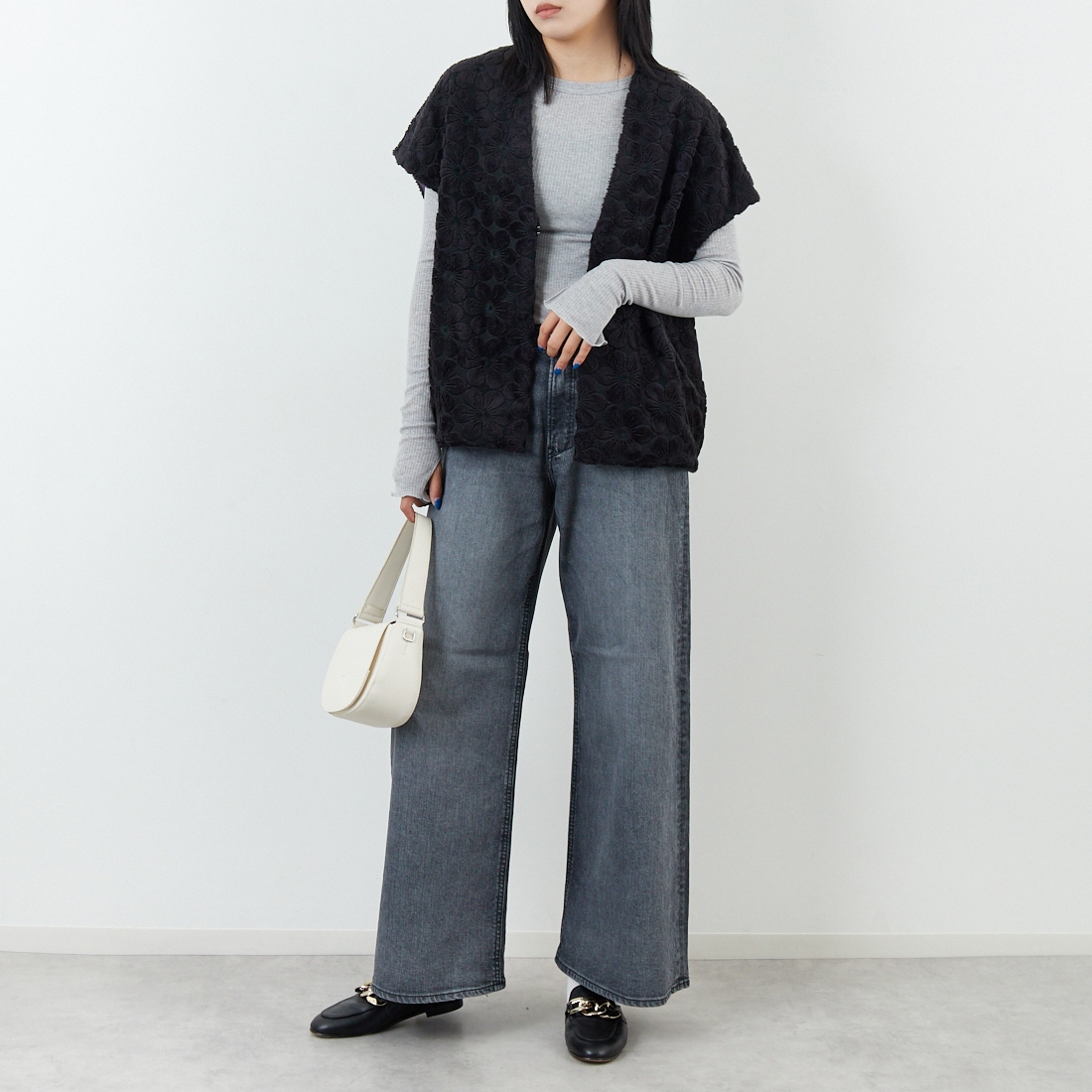 YANUK [ヤヌーク] ルーズバギー KATE/ケイト [57153089] OFG &&モデル身長：167cm 着用サイズ：25&&