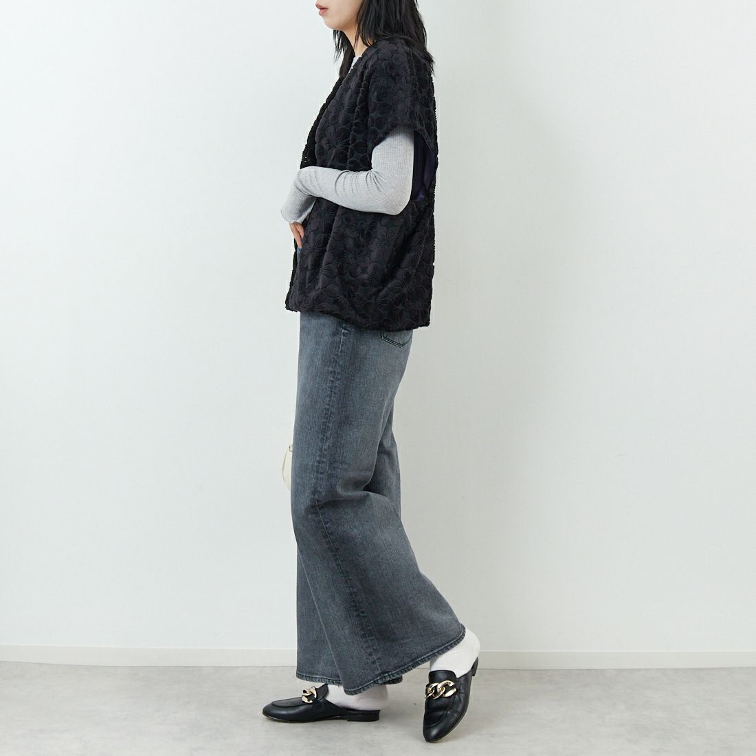 YANUK [ヤヌーク] ルーズバギー KATE/ケイト [57153089] OFG &&モデル身長：167cm 着用サイズ：25&&