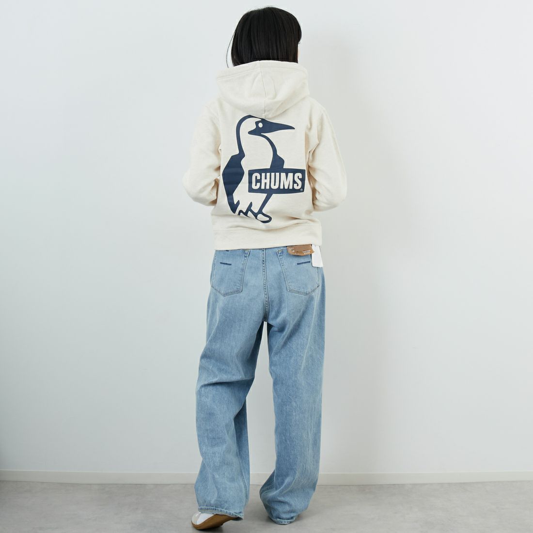 CHUMS [チャムス] ブービーロゴジップパーカー [CH10-1522] W095 H.NA/ &&モデル身長：162cm 着用サイズ：WM&&