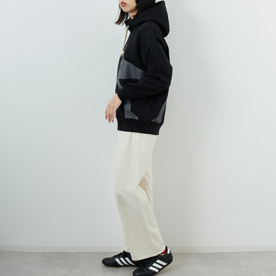CHUMS [チャムス] ビッグブービー プルオーバーパーカー [CH10-1526] K001 BLACK &&モデル身長：162cm 着用サイズ：WM&&