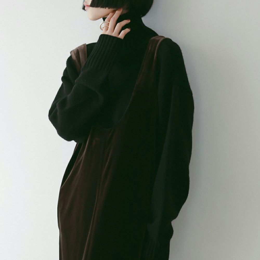 anuke [アンヌーク] ベロアUネックワンピース [62520314] BRN