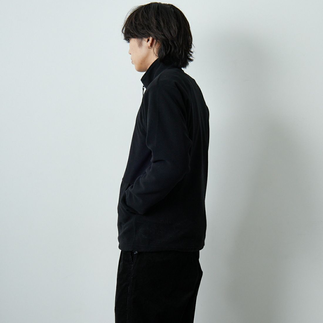 Goldwin [ゴールドウィン] ポーラテックパワーストレッチ ハーフジッププルオーバー [GL34313] BK &&モデル身長：179cm 着用サイズ：2&&