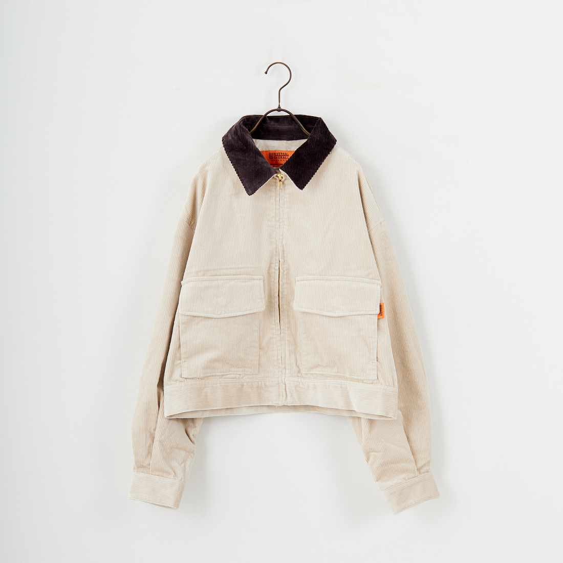 UNIVERSAL OVERALL [ユニバーサルオーバーオール] 別注 ショート丈ワークジャケット [U2532472IN-JF] GREIGE