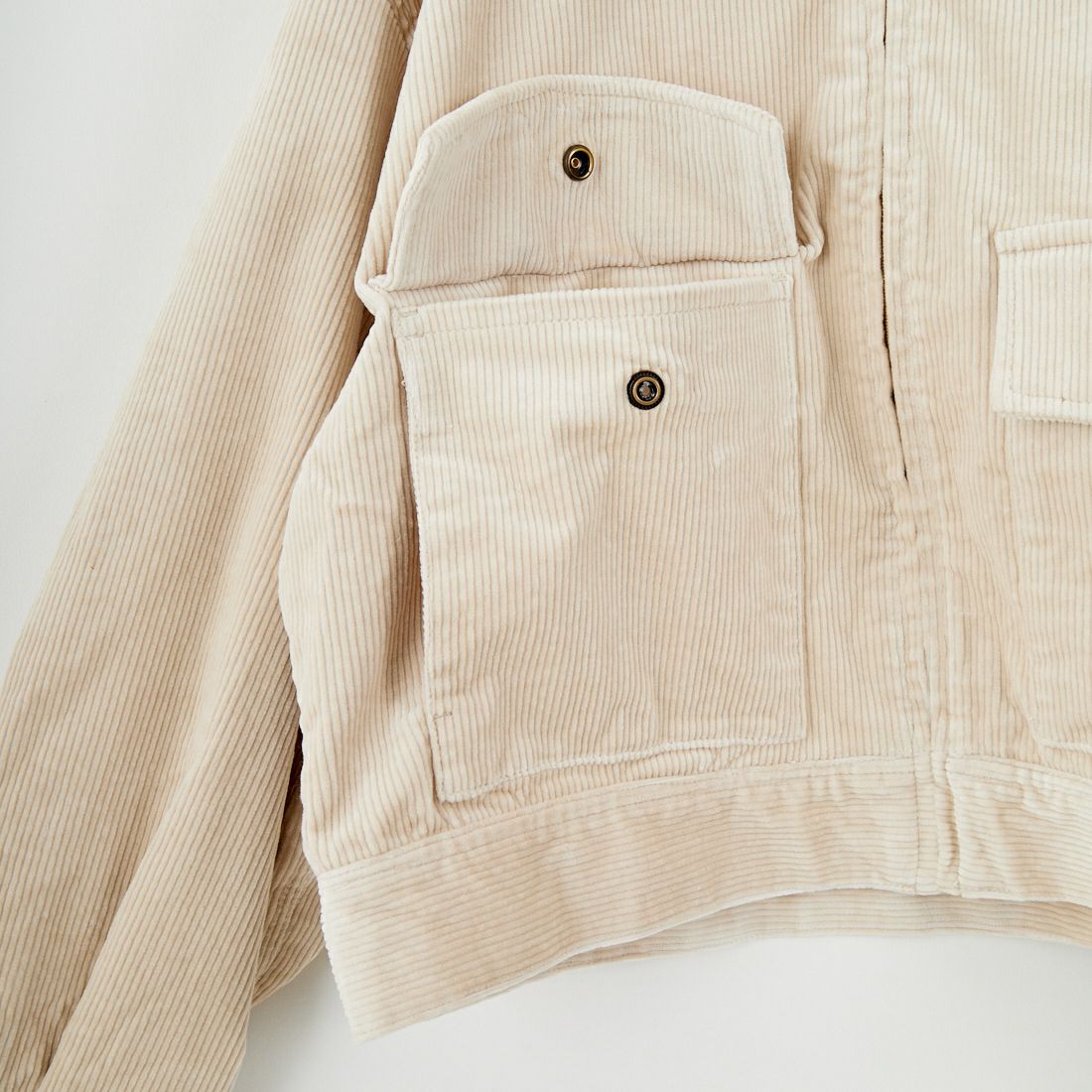 UNIVERSAL OVERALL [ユニバーサルオーバーオール] 別注 ショート丈ワークジャケット [U2532472IN-JF] GREIGE