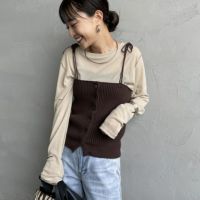 28 BROWN&&モデル身長：150cm 着用サイズ：F&&