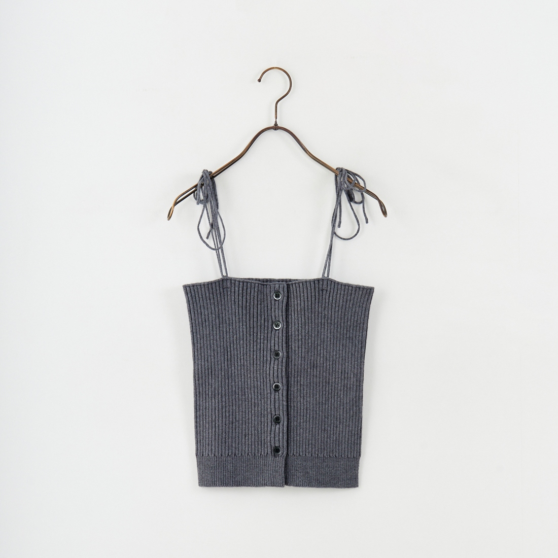 nenom [ネノム] マルチWAY フロントボタンリブニットビスチェ [NE25131033] 07 GRAY