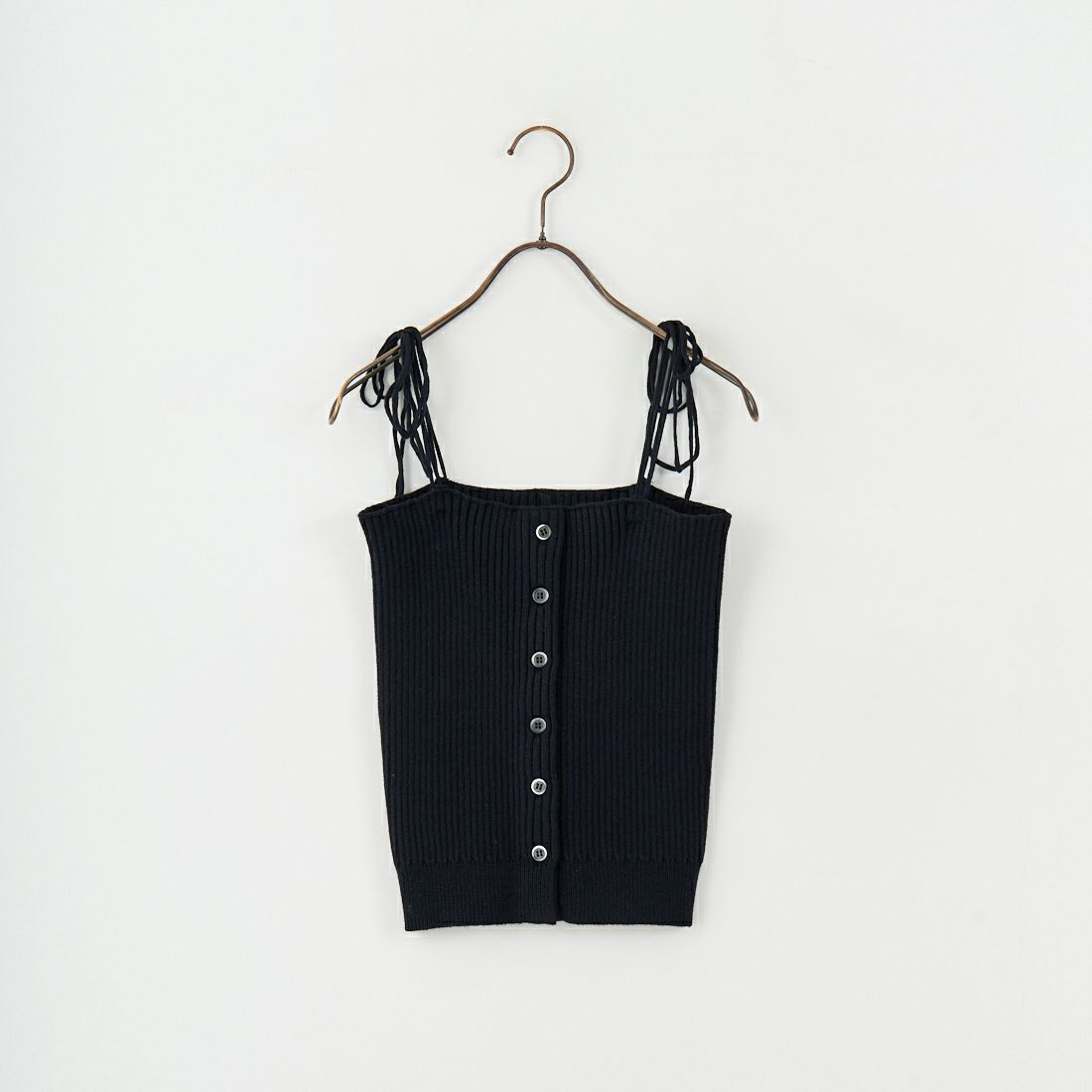 nenom [ネノム] マルチWAY フロントボタンリブニットビスチェ [NE25131033] 09 BLACK