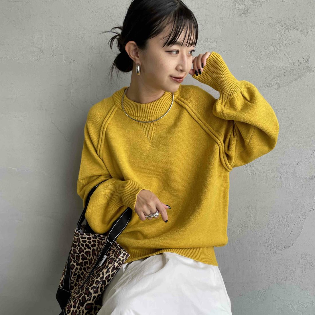 31 YELLOW&&モデル身長：150cm 着用サイズ：F&&