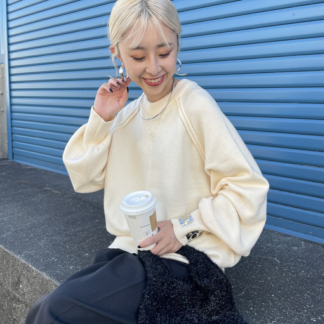 02 OFF&&モデル身長：150cm 着用サイズ：F&&