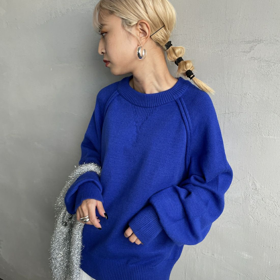 12 BLUE&&モデル身長：150cm 着用サイズ：F&&