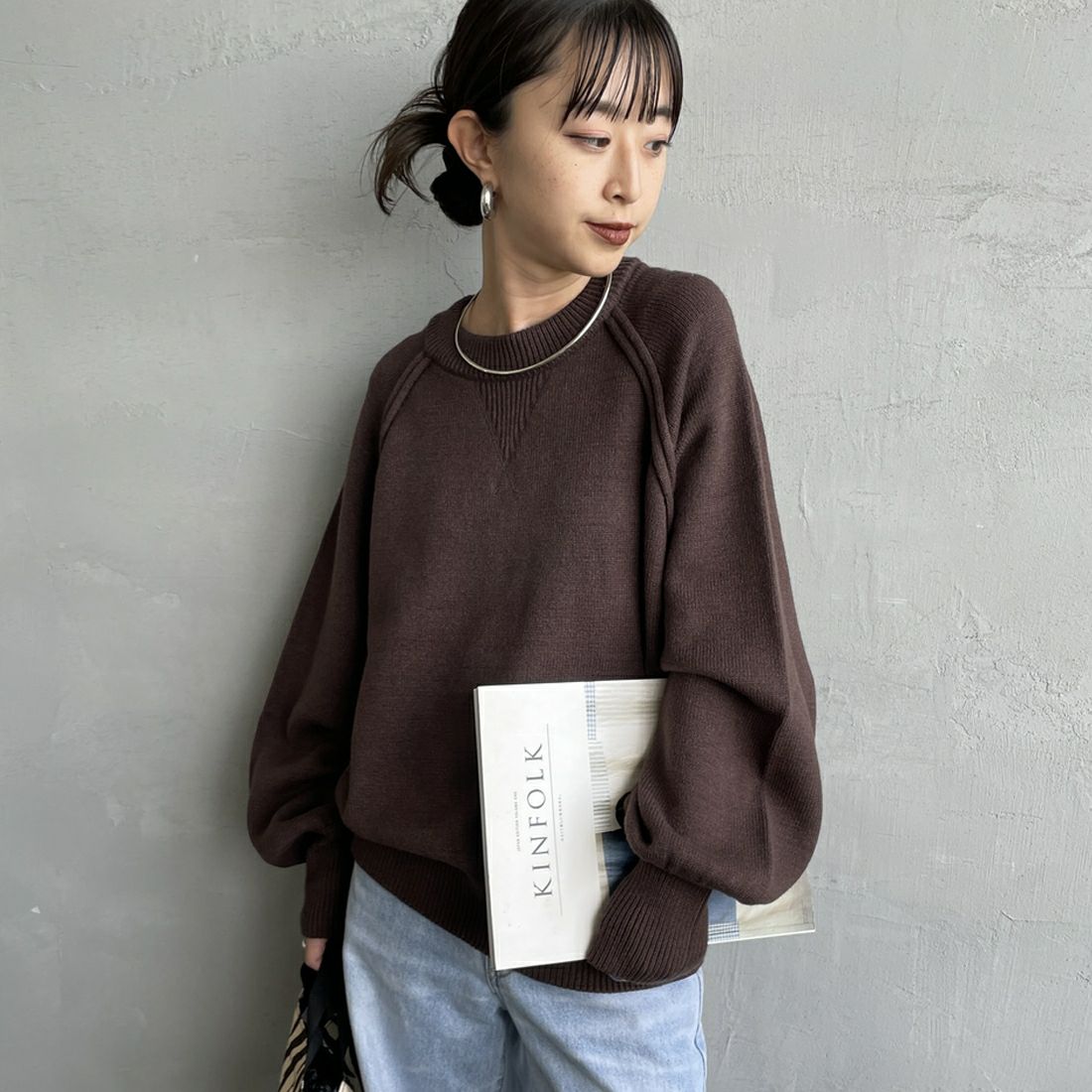28 BROWN&&モデル身長：150cm 着用サイズ：F&&