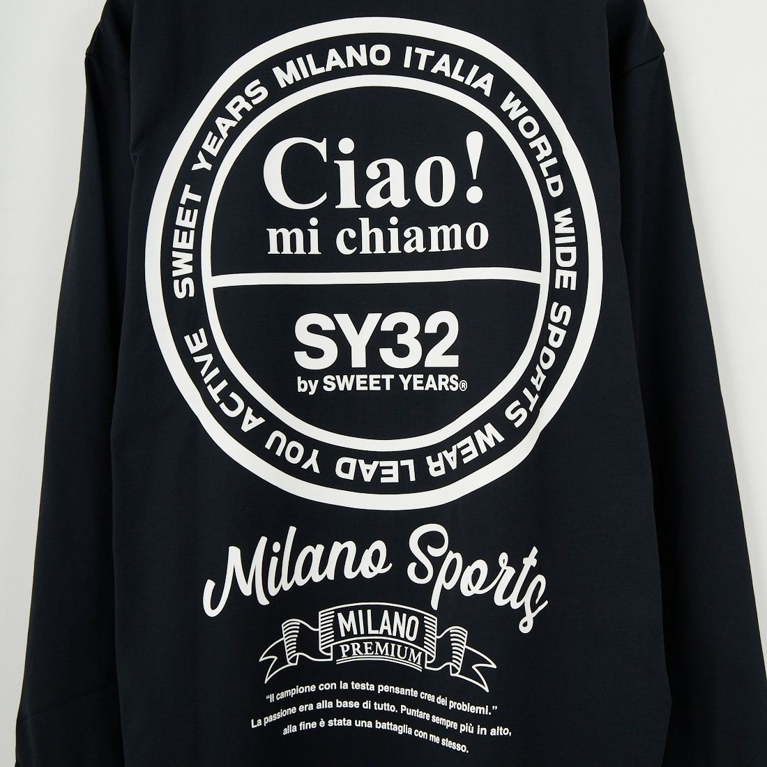 SY32 [エスワイサーティトゥ] サークルロゴバックプリント ロングスリーブTシャツ [15502] BLACK