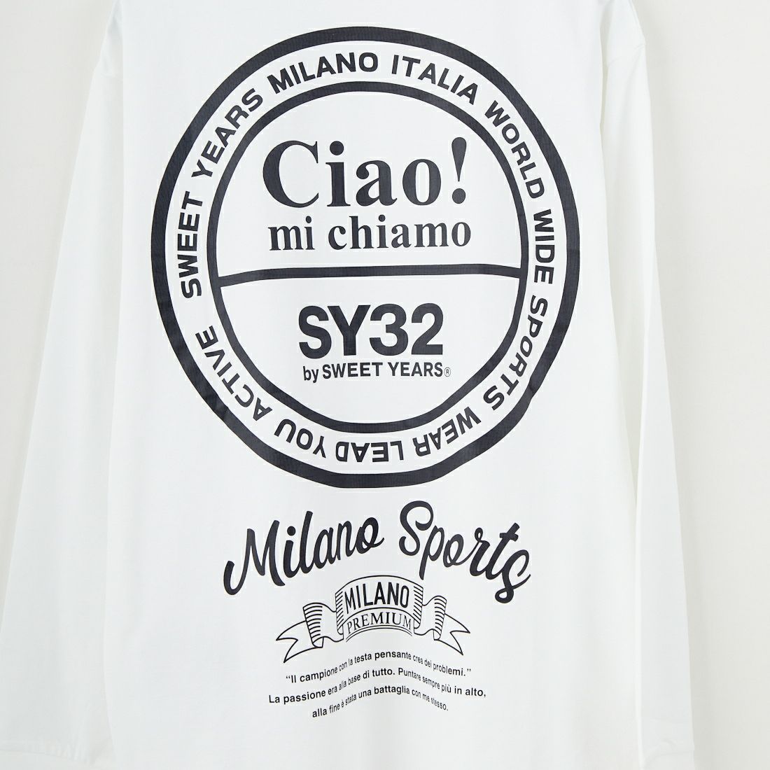 SY32 [エスワイサーティトゥ] サークルロゴバックプリント ロングスリーブTシャツ [15502] WHITE