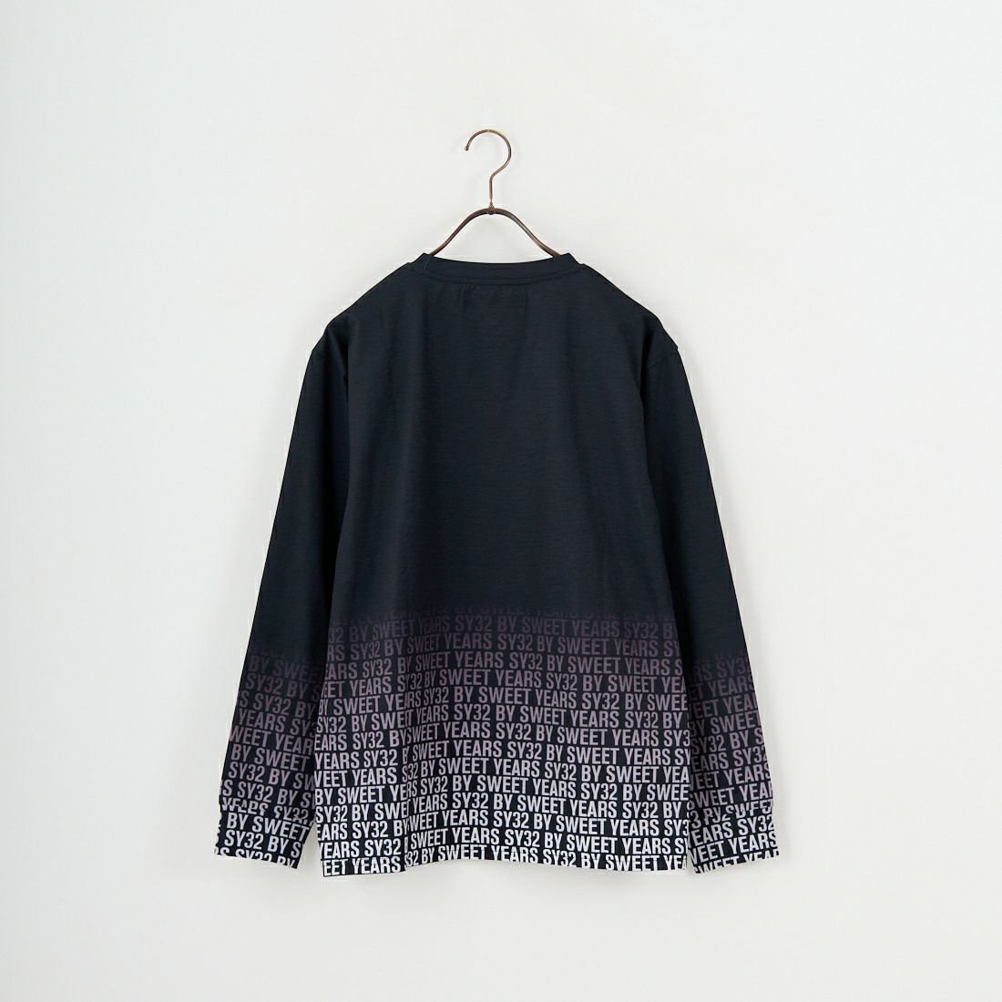 SY32 [エスワイサーティトゥ] グラデーションロゴ ロングスリーブTシャツ [15507] BLACK