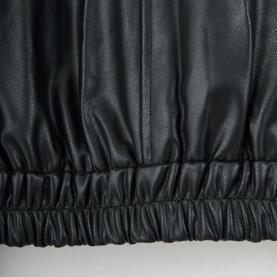 MICA&DEAL [マイカアンドディール] フェイクレザーノーカラーブルゾン [0125306263] BLACK