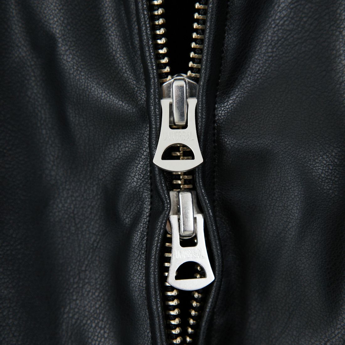 MICA&DEAL [マイカアンドディール] フェイクレザーノーカラーブルゾン [0125306263] BLACK