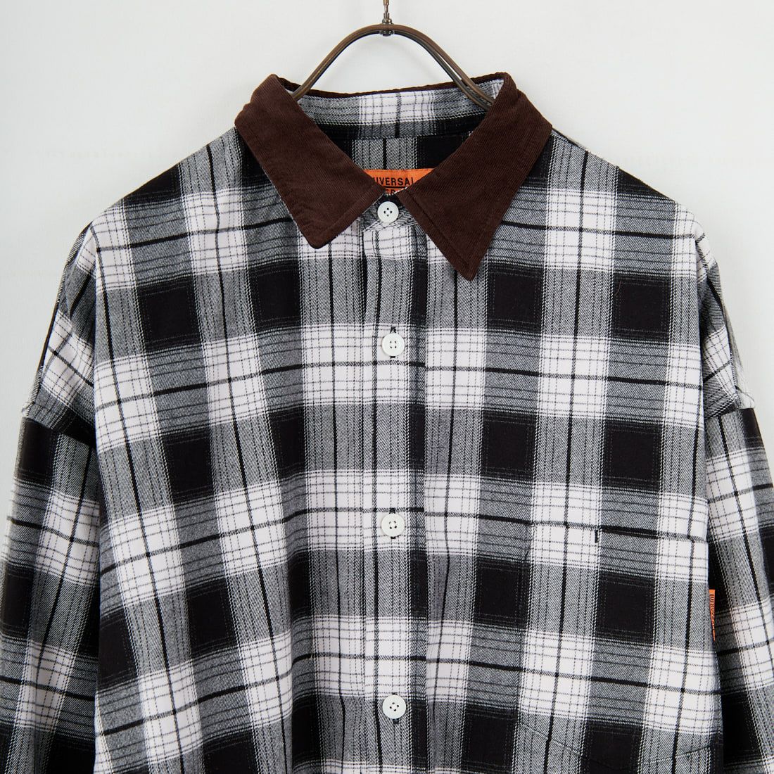 UNIVERSAL OVERALL [ユニバーサルオーバーオール] 別注 ビッグシルエットパジャマシャツ [U2511100IN-JF] BLACK