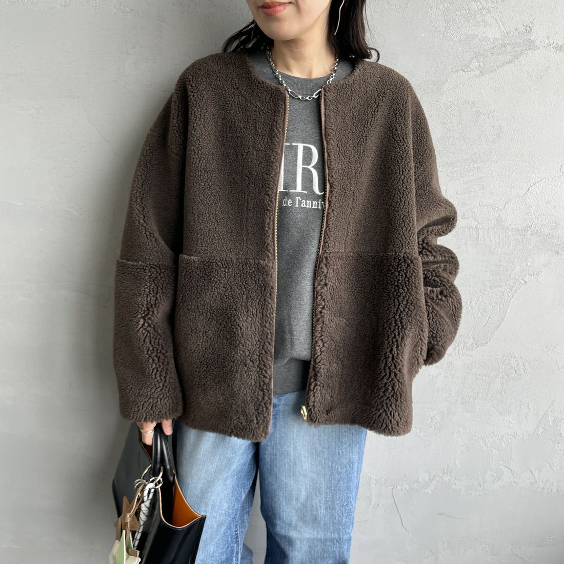 BROWN&&モデル身長：160cm 着用サイズ：F&&