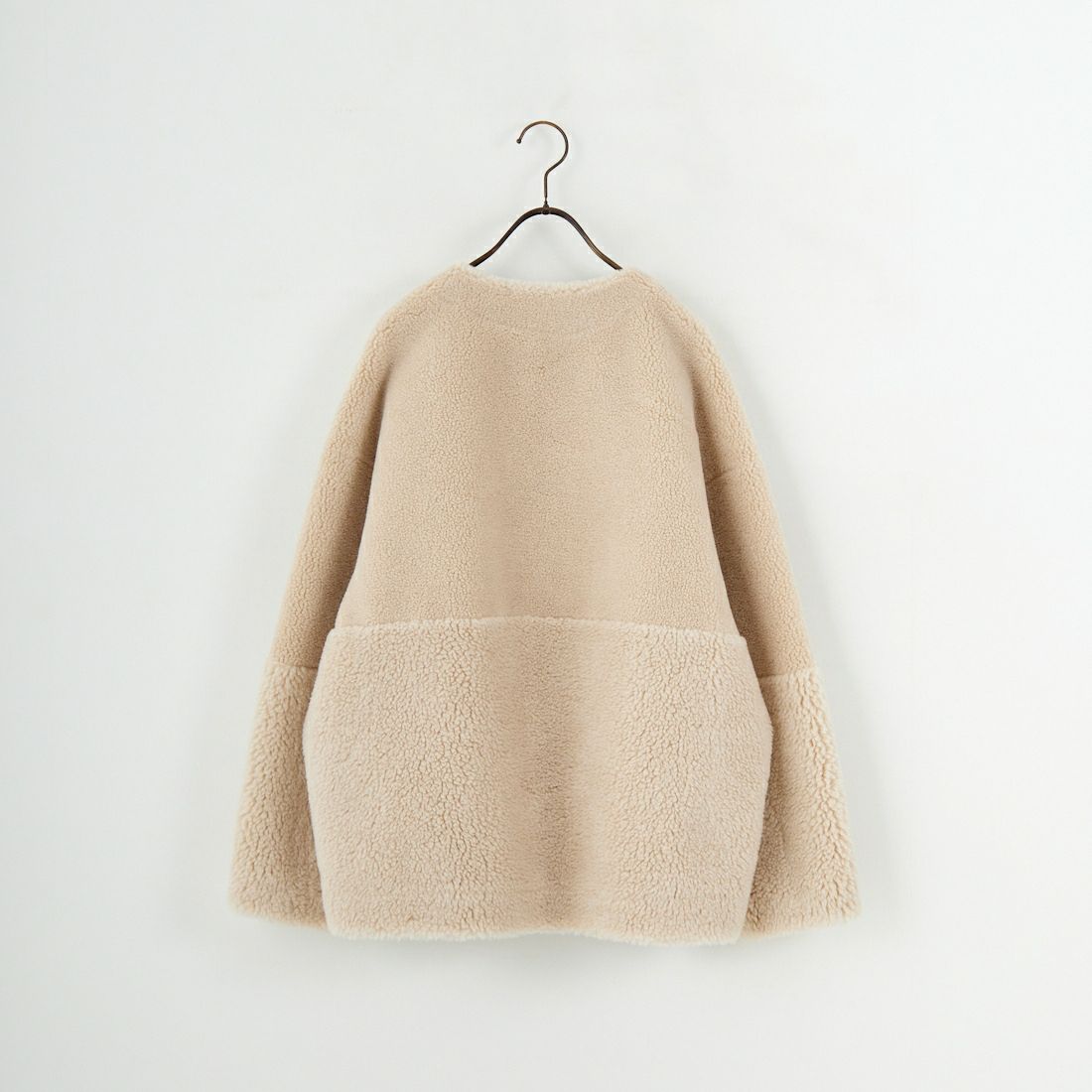 MICA&DEAL [マイカアンドディール] リバーシブルノーカラーボアコート [0125307267] BEIGE
