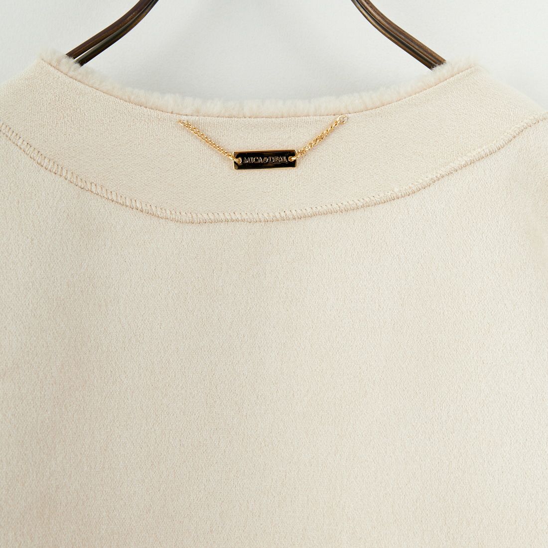 MICA&DEAL [マイカアンドディール] リバーシブルノーカラーボアコート [0125307267] BEIGE