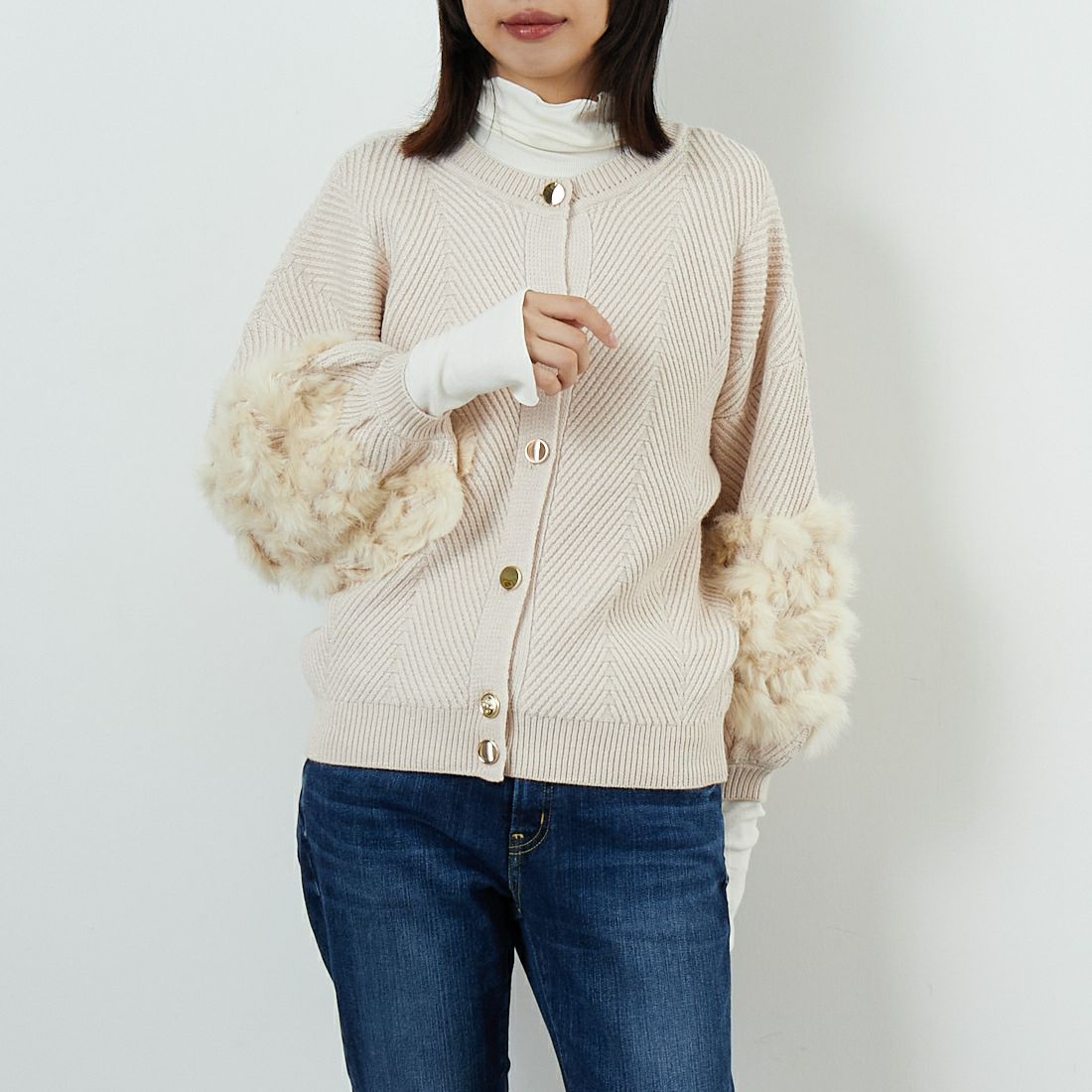 09 IVORY&&モデル身長：162cm 着用サイズ：F&&