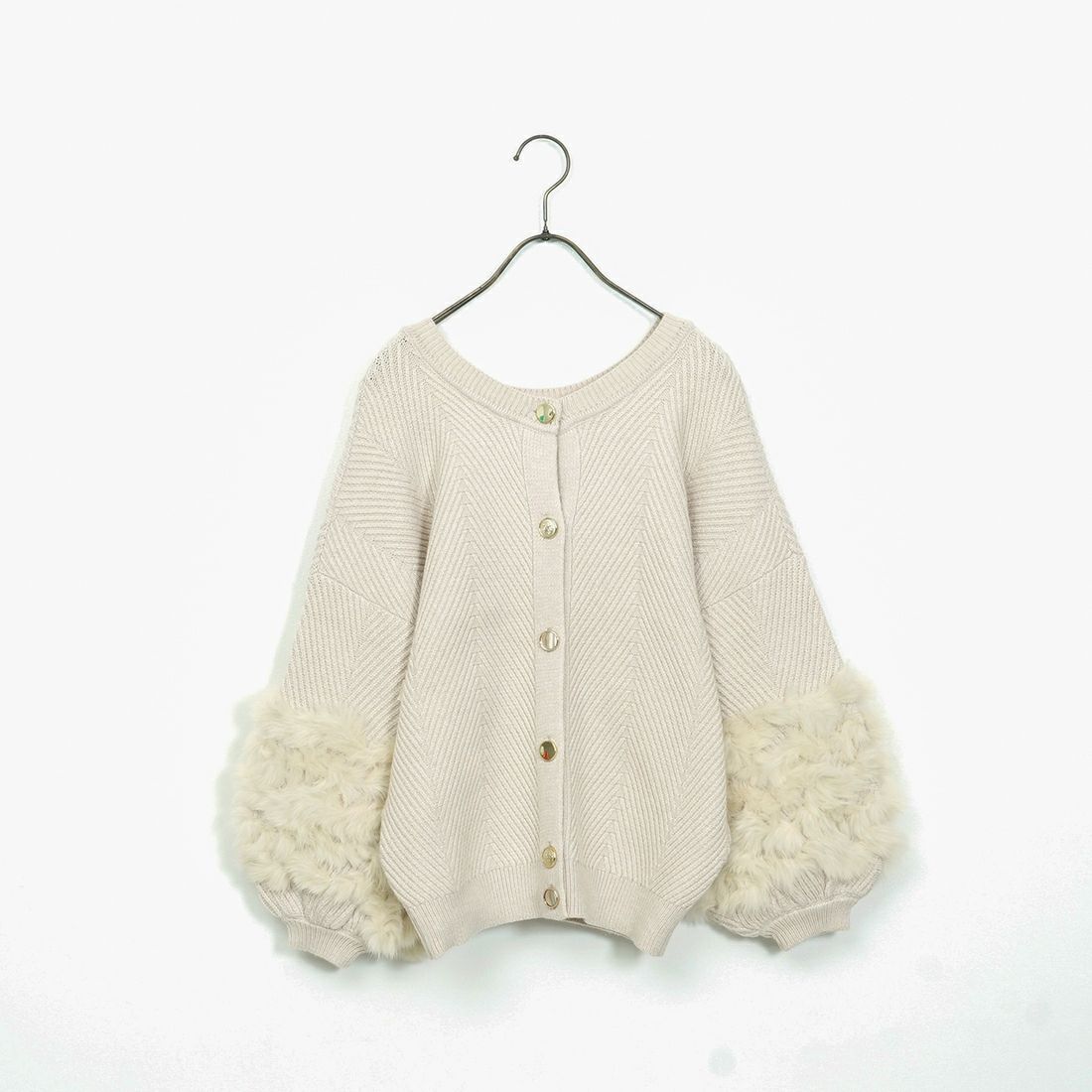 TORRAZZO DONNA [トラッゾドンナ] ラビット ファー ニットカーディガン [6262-467] 09 IVORY