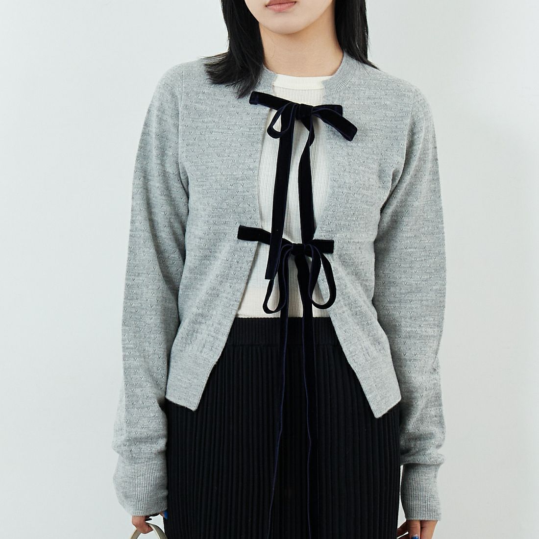 RhodolirioN [ロドリリオン] ボイルニット リボンカーディガン [RV1061