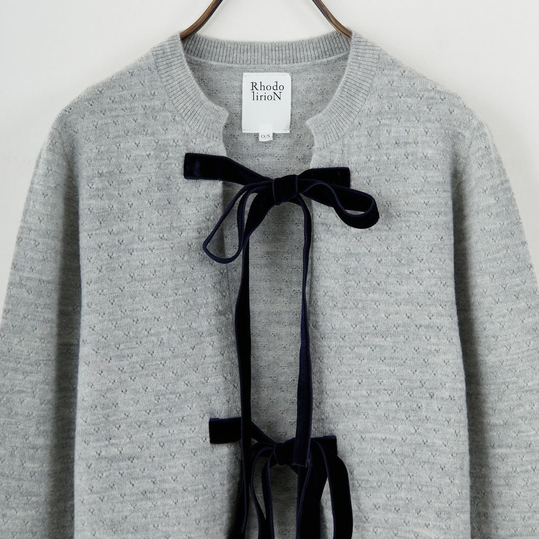 RhodolirioN [ロドリリオン] ボイルニット リボンカーディガン [RV1061] A H.GREY