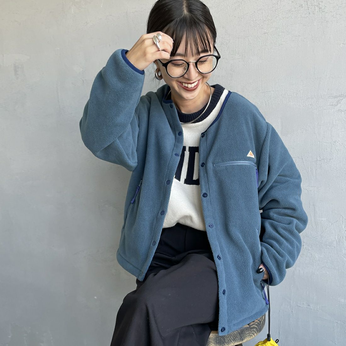 BLUE&&モデル身長：150cm 着用サイズ：S&&