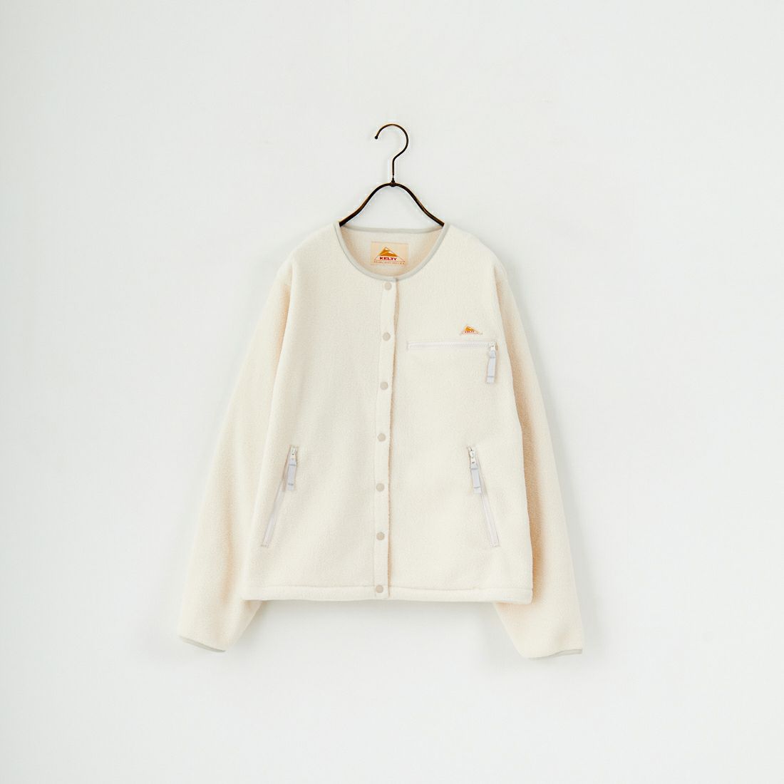 KELTY [ケルティ] 別注 クルーネック フリースカーディガン [KE254W30IN01-JF] IVORY