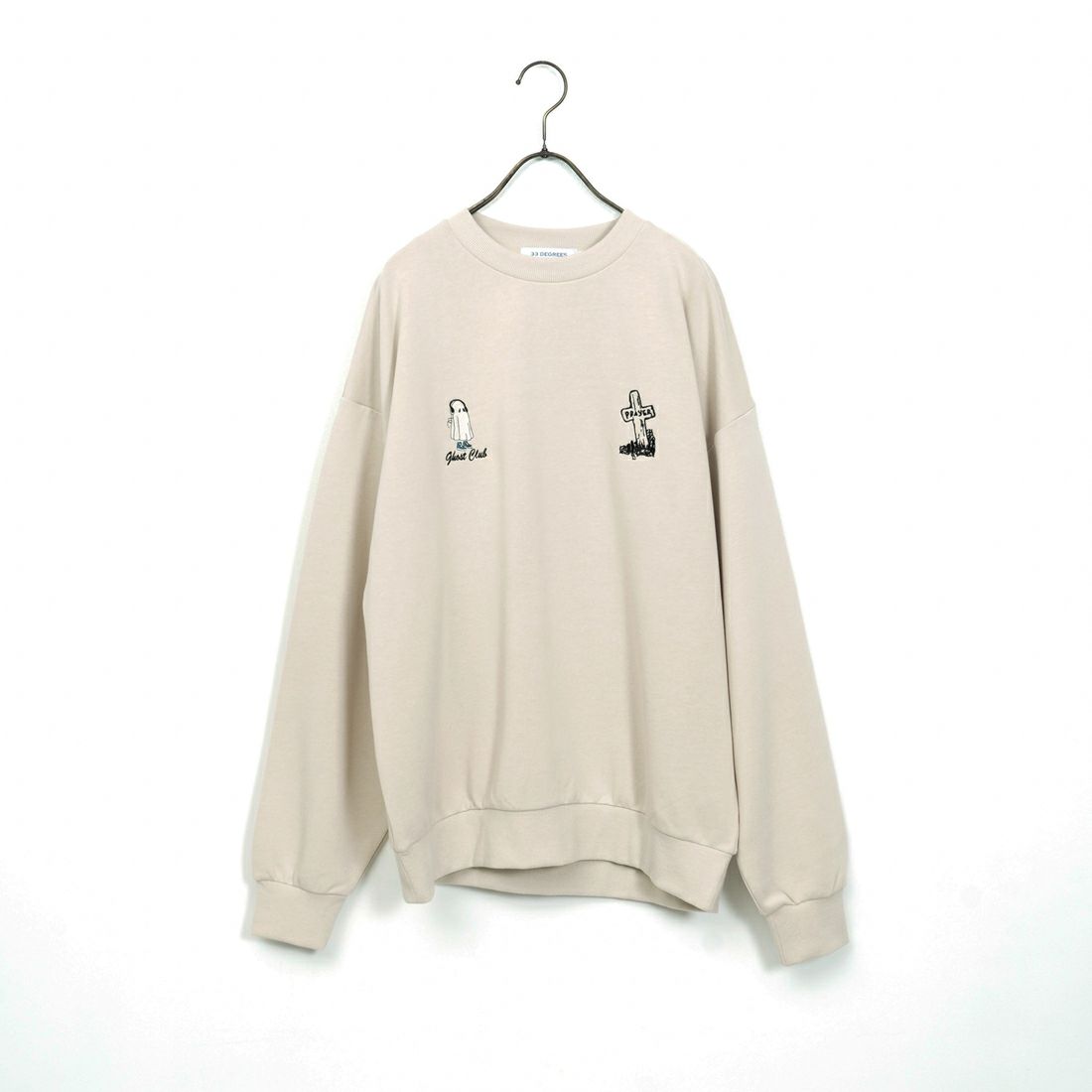 33Degrees [サーティスリーディグリーズ] 刺繍クルーネックスウェット [TDR-254-062] ｺﾞｰｽﾄ 06