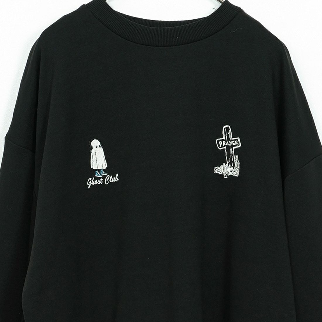 33Degrees [サーティスリーディグリーズ] 刺繍クルーネックスウェット [TDR-254-062] ｺﾞｰｽﾄ 81B