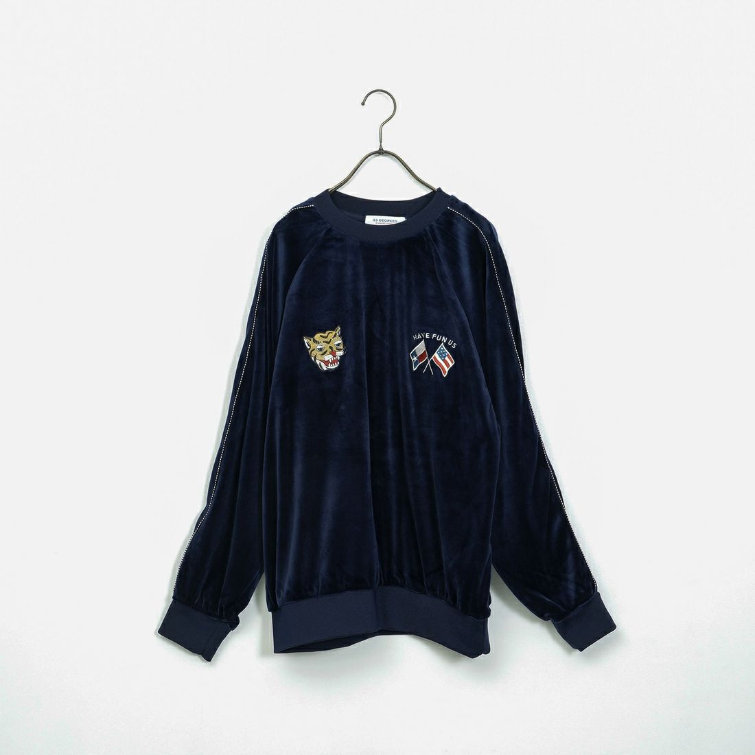 33Degrees [サーティスリーディグリーズ] ベロアスカクルースウェット