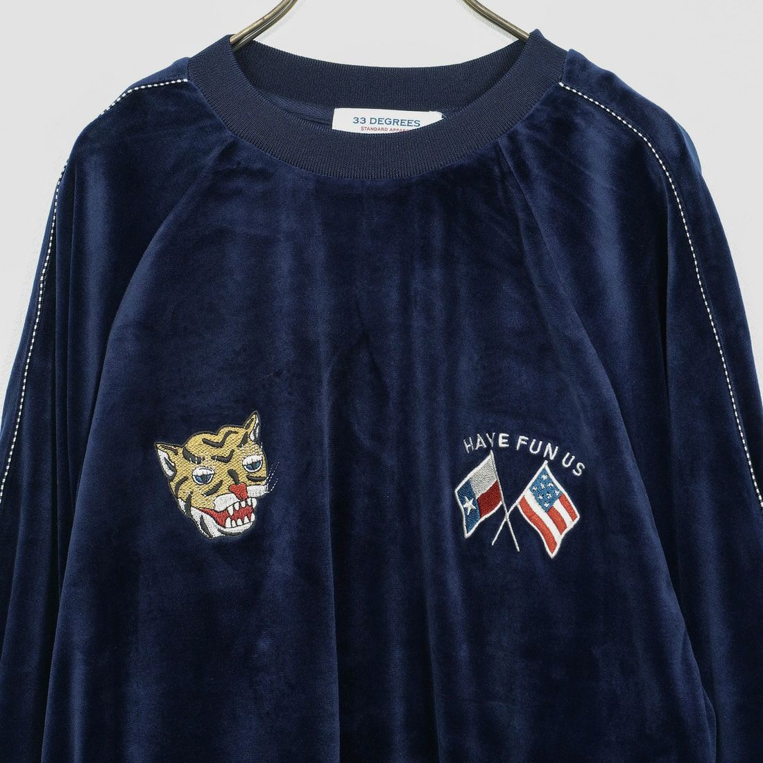 33Degrees [サーティスリーディグリーズ] ベロアスカクルースウェット