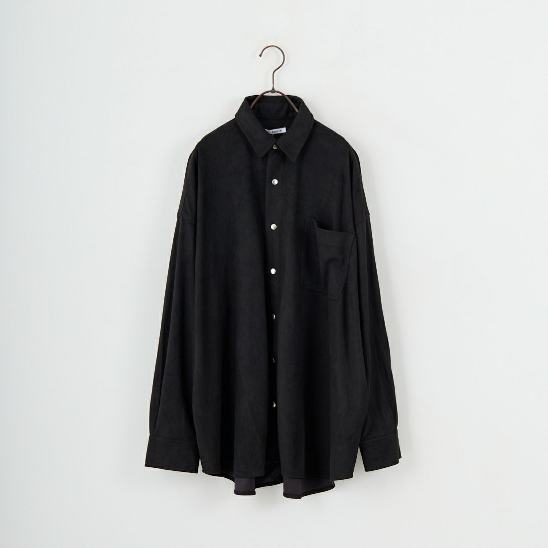 Noir Fabrik [ヌワールファブリック] フェイクスエードビッグシャツ [IN3-SH-5] BLACK