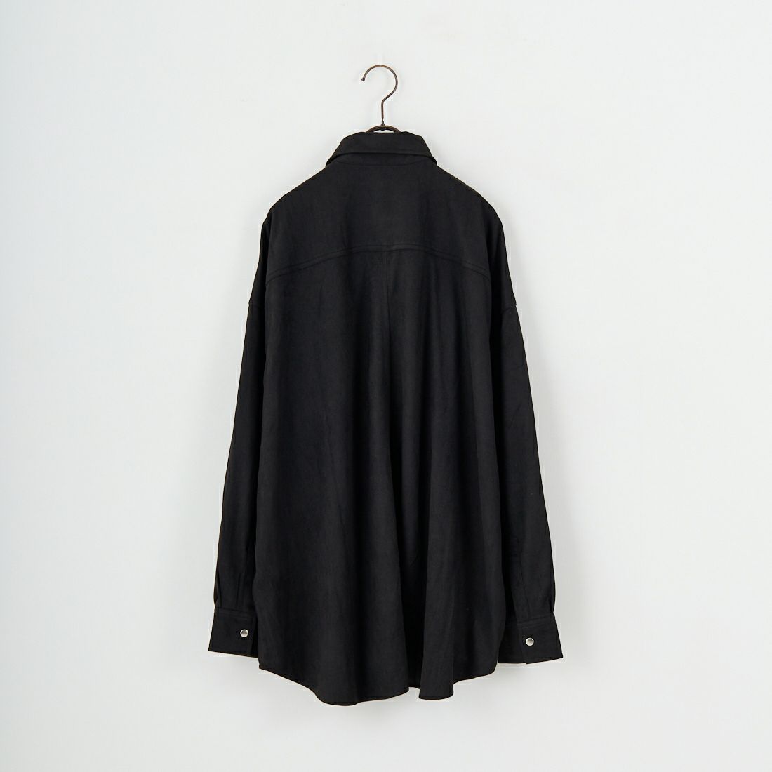 Noir Fabrik [ヌワールファブリック] フェイクスエードビッグシャツ [IN3-SH-5] BLACK
