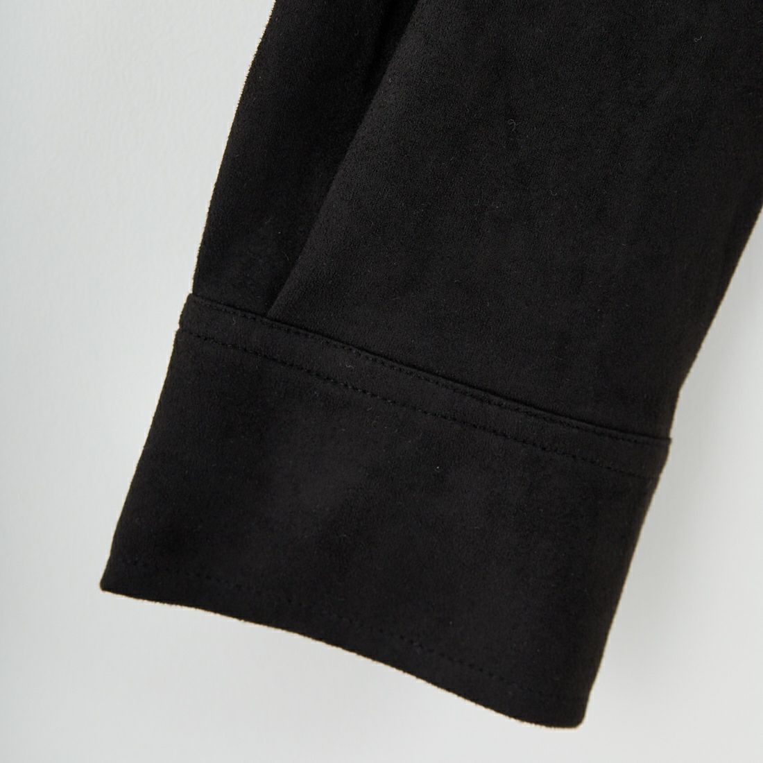 Noir Fabrik [ヌワールファブリック] フェイクスエードビッグシャツ [IN3-SH-5] BLACK