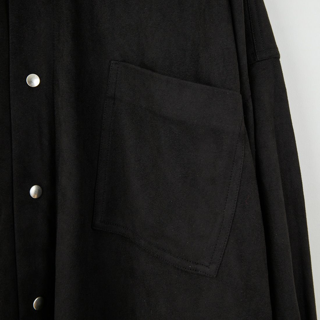 Noir Fabrik [ヌワールファブリック] フェイクスエードビッグシャツ [IN3-SH-5] BLACK