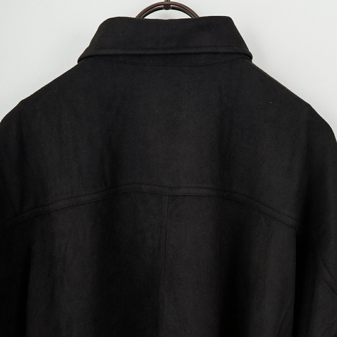 Noir Fabrik [ヌワールファブリック] フェイクスエードビッグシャツ [IN3-SH-5] BLACK