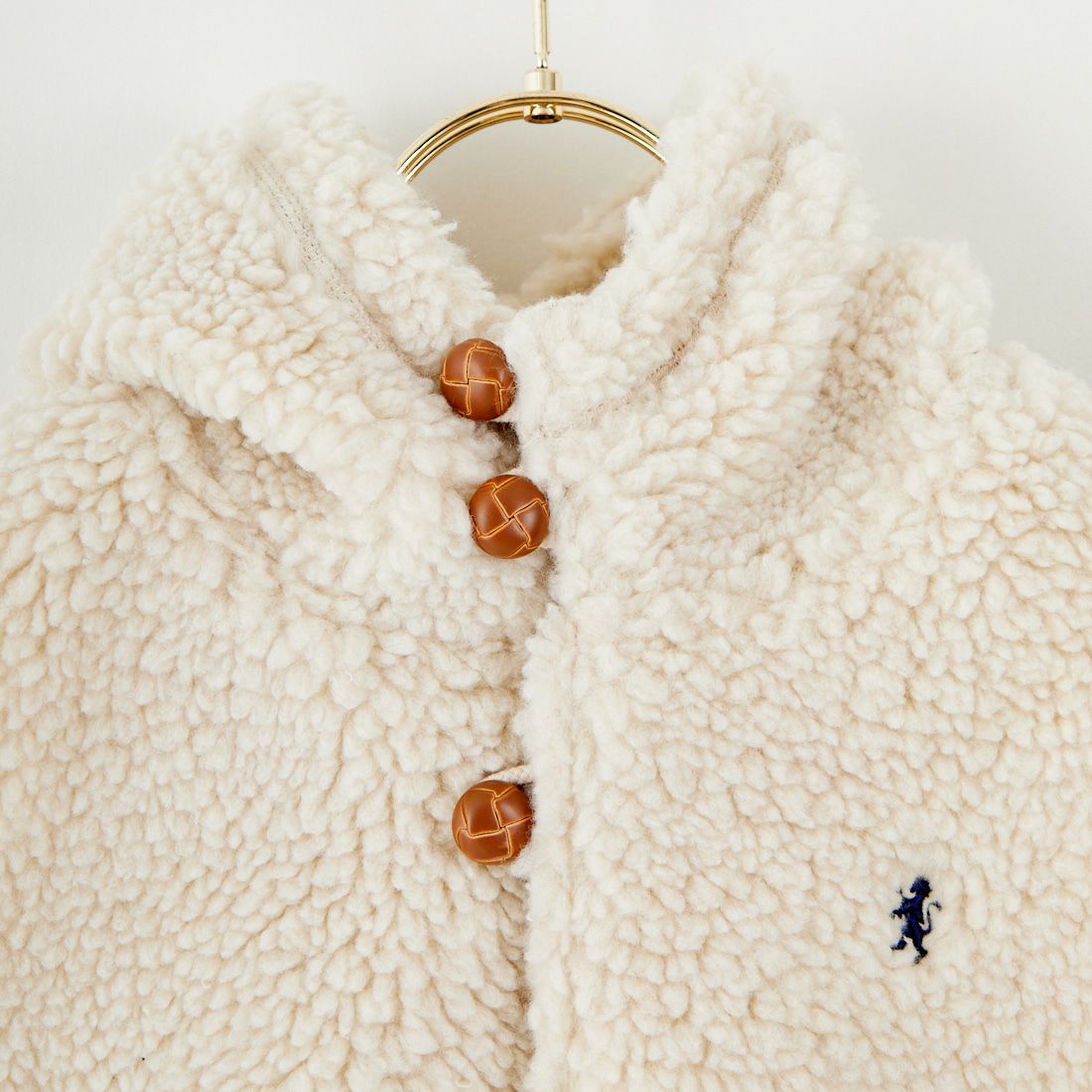 Gymphlex [ジムフレックス] キッズ ボアフーデッドベスト [J-1142BOA] OYSTER WHT